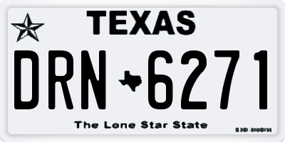 TX license plate DRN6271