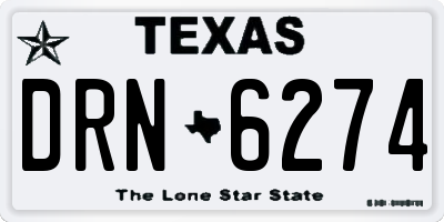 TX license plate DRN6274