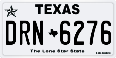 TX license plate DRN6276
