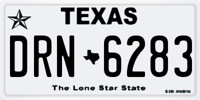 TX license plate DRN6283