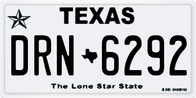 TX license plate DRN6292