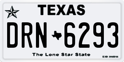 TX license plate DRN6293