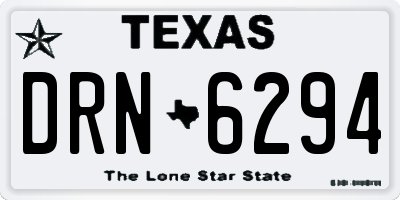 TX license plate DRN6294