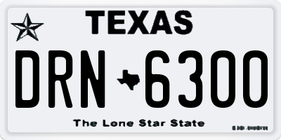 TX license plate DRN6300