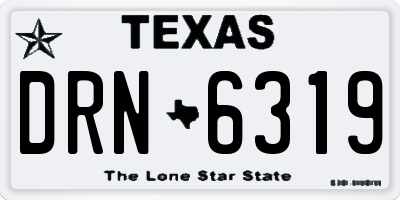 TX license plate DRN6319