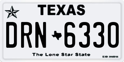 TX license plate DRN6330