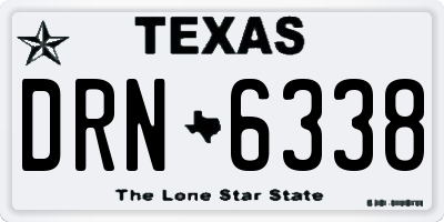 TX license plate DRN6338
