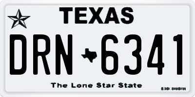 TX license plate DRN6341