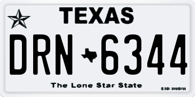 TX license plate DRN6344