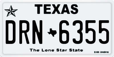 TX license plate DRN6355