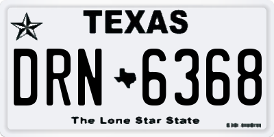 TX license plate DRN6368