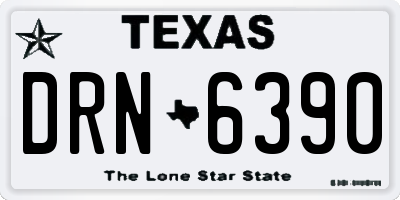 TX license plate DRN6390