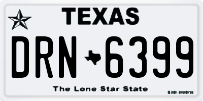 TX license plate DRN6399