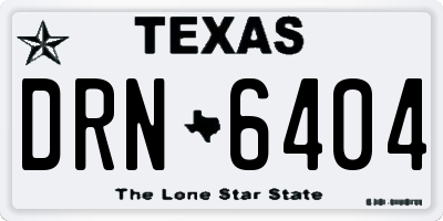 TX license plate DRN6404