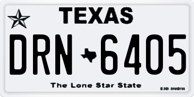 TX license plate DRN6405