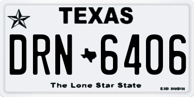 TX license plate DRN6406