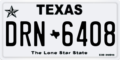 TX license plate DRN6408