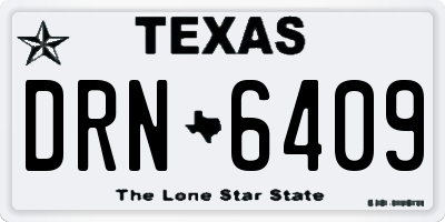 TX license plate DRN6409