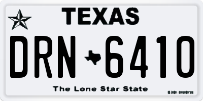 TX license plate DRN6410