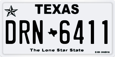 TX license plate DRN6411