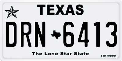 TX license plate DRN6413