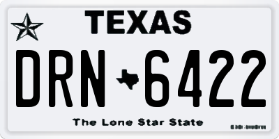 TX license plate DRN6422