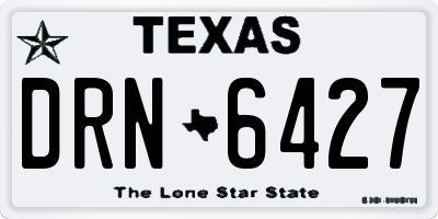 TX license plate DRN6427