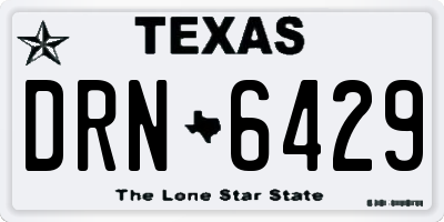 TX license plate DRN6429