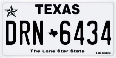 TX license plate DRN6434