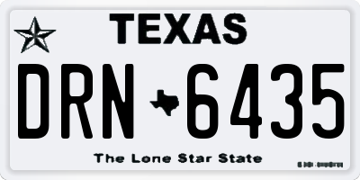 TX license plate DRN6435