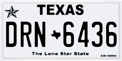 TX license plate DRN6436