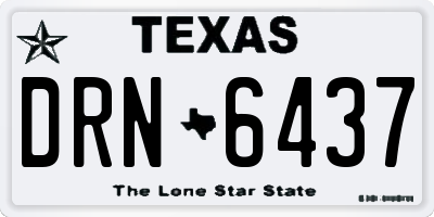 TX license plate DRN6437