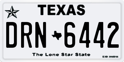 TX license plate DRN6442