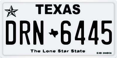 TX license plate DRN6445