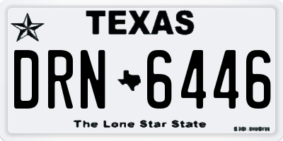 TX license plate DRN6446