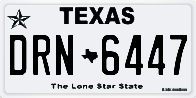 TX license plate DRN6447