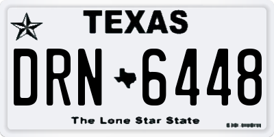 TX license plate DRN6448