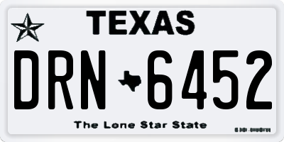 TX license plate DRN6452