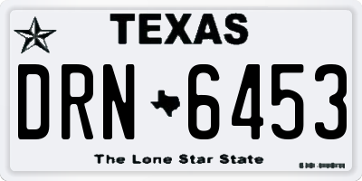 TX license plate DRN6453