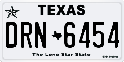 TX license plate DRN6454