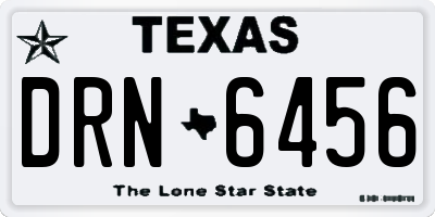 TX license plate DRN6456