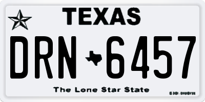 TX license plate DRN6457