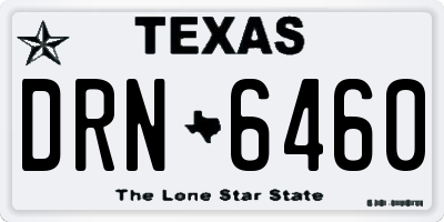 TX license plate DRN6460