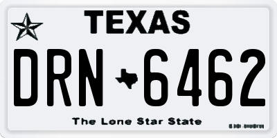 TX license plate DRN6462