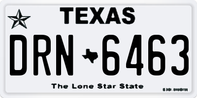 TX license plate DRN6463