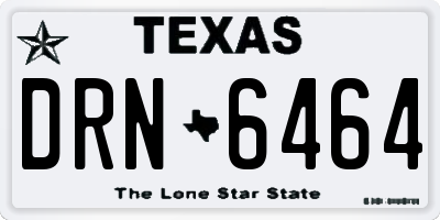 TX license plate DRN6464