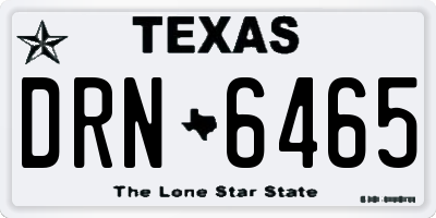 TX license plate DRN6465