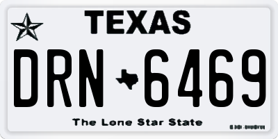 TX license plate DRN6469