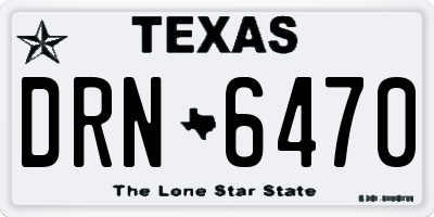 TX license plate DRN6470