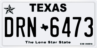 TX license plate DRN6473